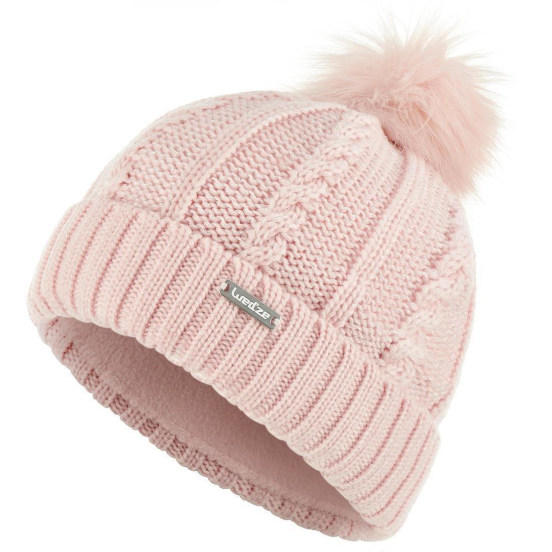 Unisex Ski Hat Fur Cable-Knit, Pink, , large image number 12