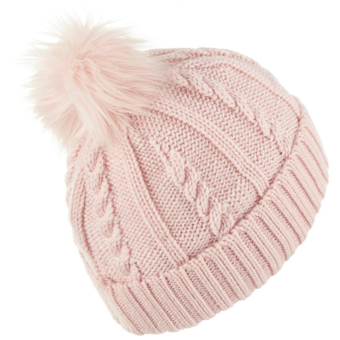 Unisex Ski Hat Fur Cable-Knit, Pink, , large image number 13