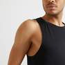 DOMYOS - Medium  Men's Fitness Cardio Training Tank Top 100, Black