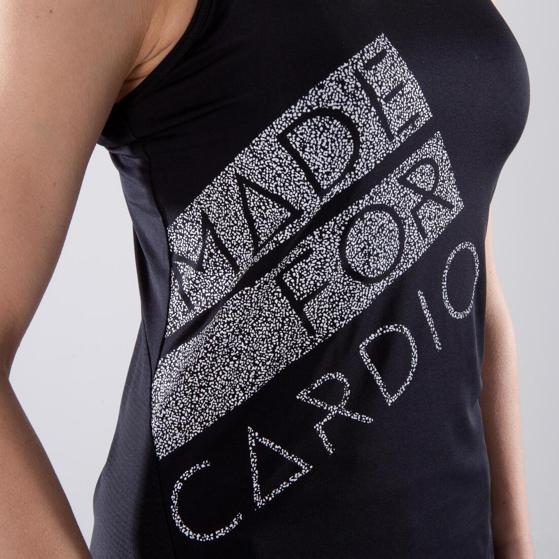 M/L  120 Women's Fitness Cardio Training Leggings - Mottled, Snow White, , large image number 3