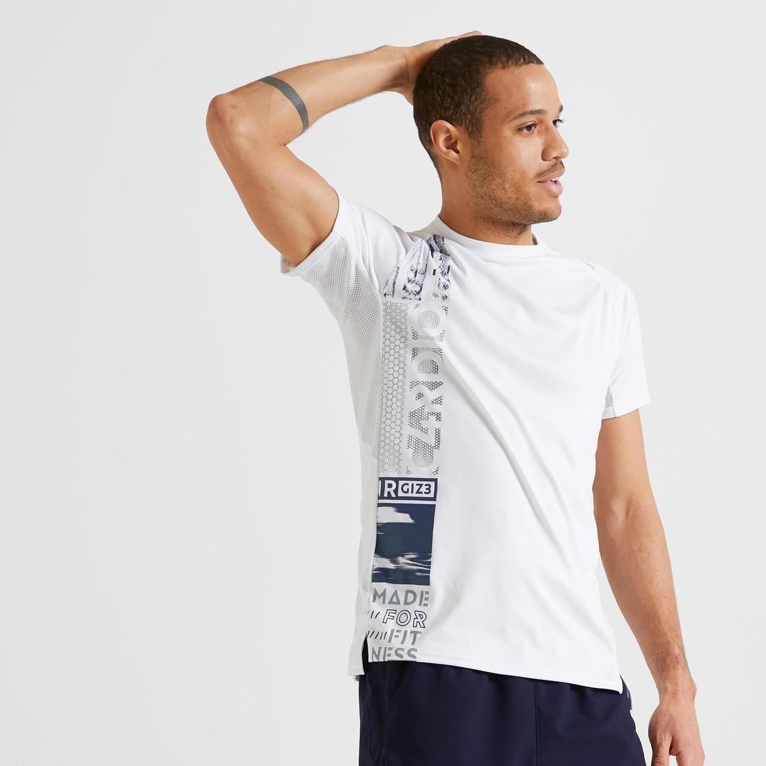 Large  Technical Fitness T-Shirt, Snow White, , large image number 0