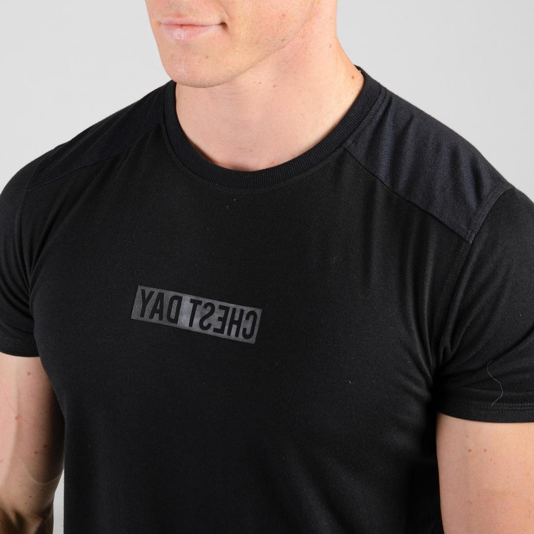 Medium  Weight Training Chest Day T-Shirt, Midnight Indigo, , large image number 2