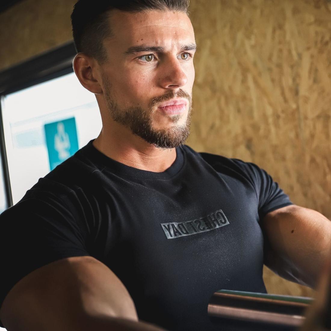 Medium  Weight Training Chest Day T-Shirt, Midnight Indigo, , large image number 6