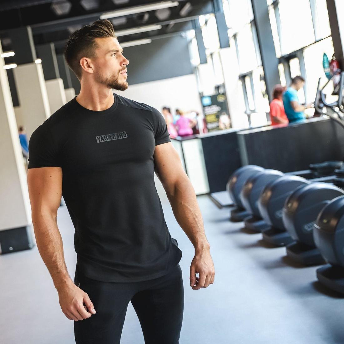 Medium  Weight Training Chest Day T-Shirt, Midnight Indigo, , large image number 13