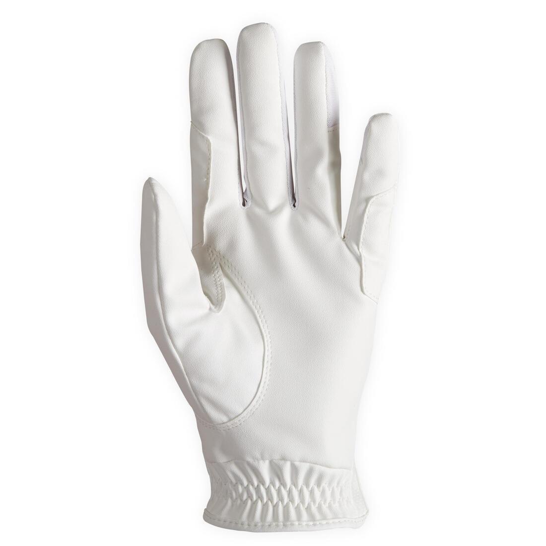 unisex Horse Riding Gloves 500, Black, , large image number 7
