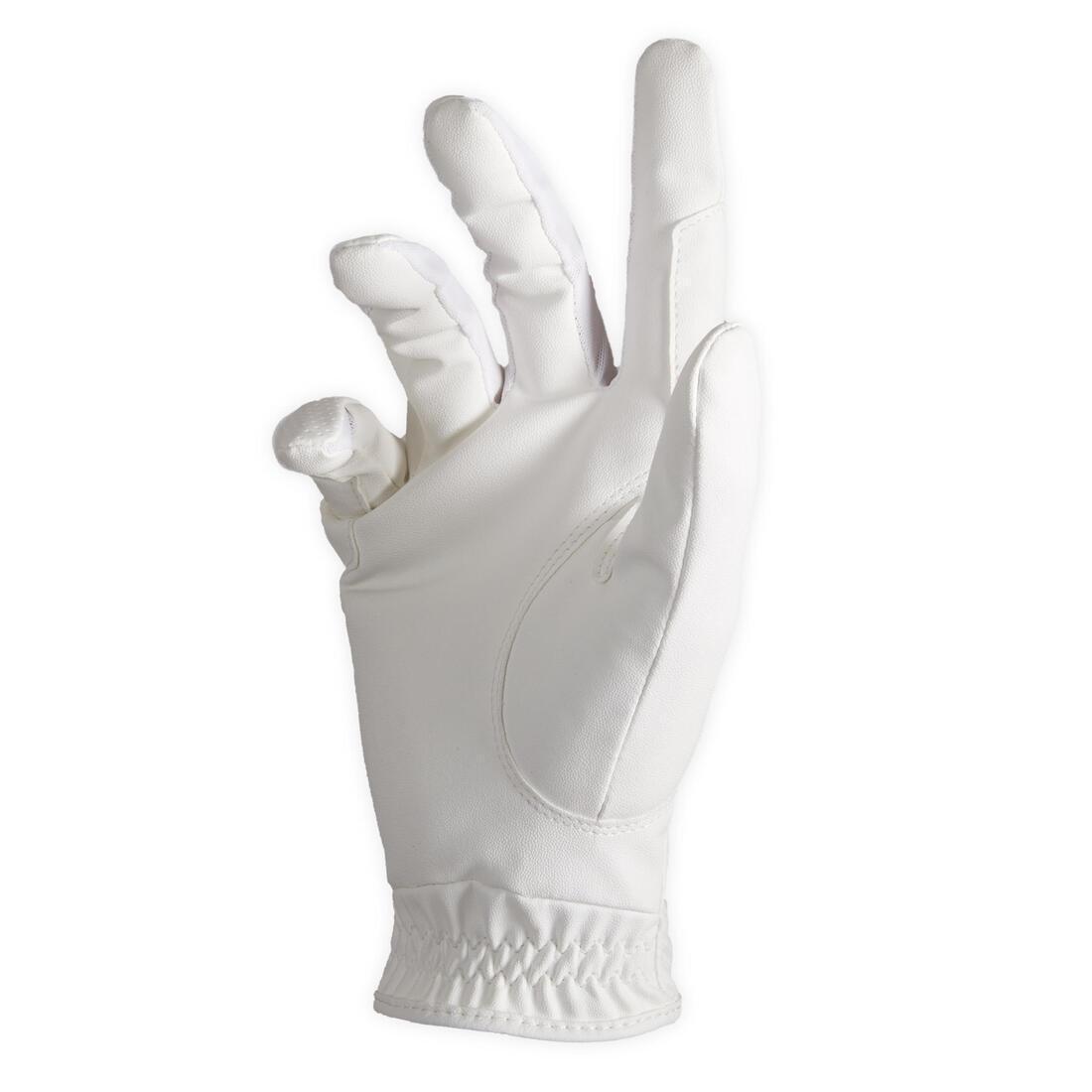 unisex Horse Riding Gloves 500, Black, , large image number 8
