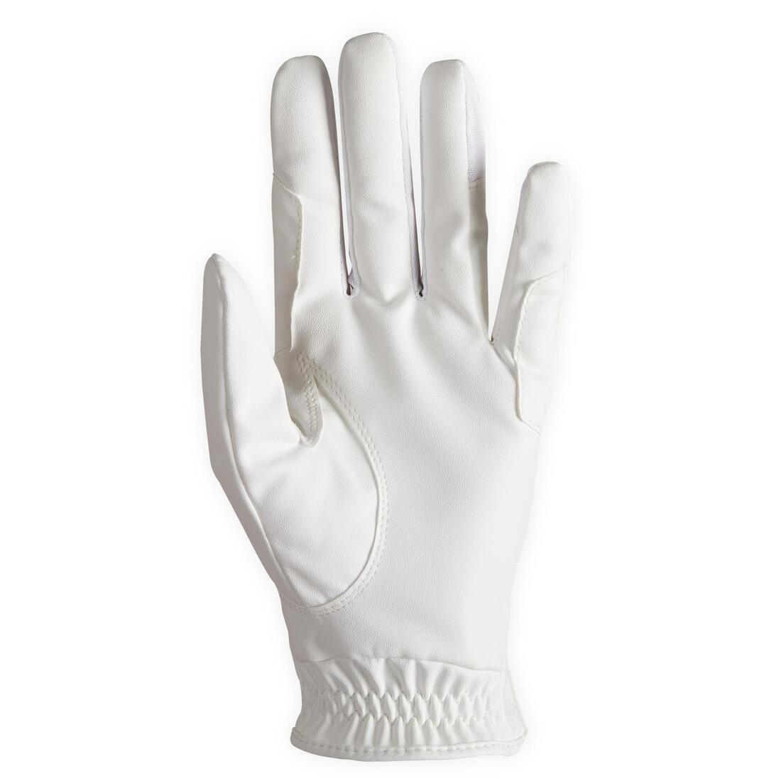 unisex Horse Riding Gloves 500, Black, , large image number 7