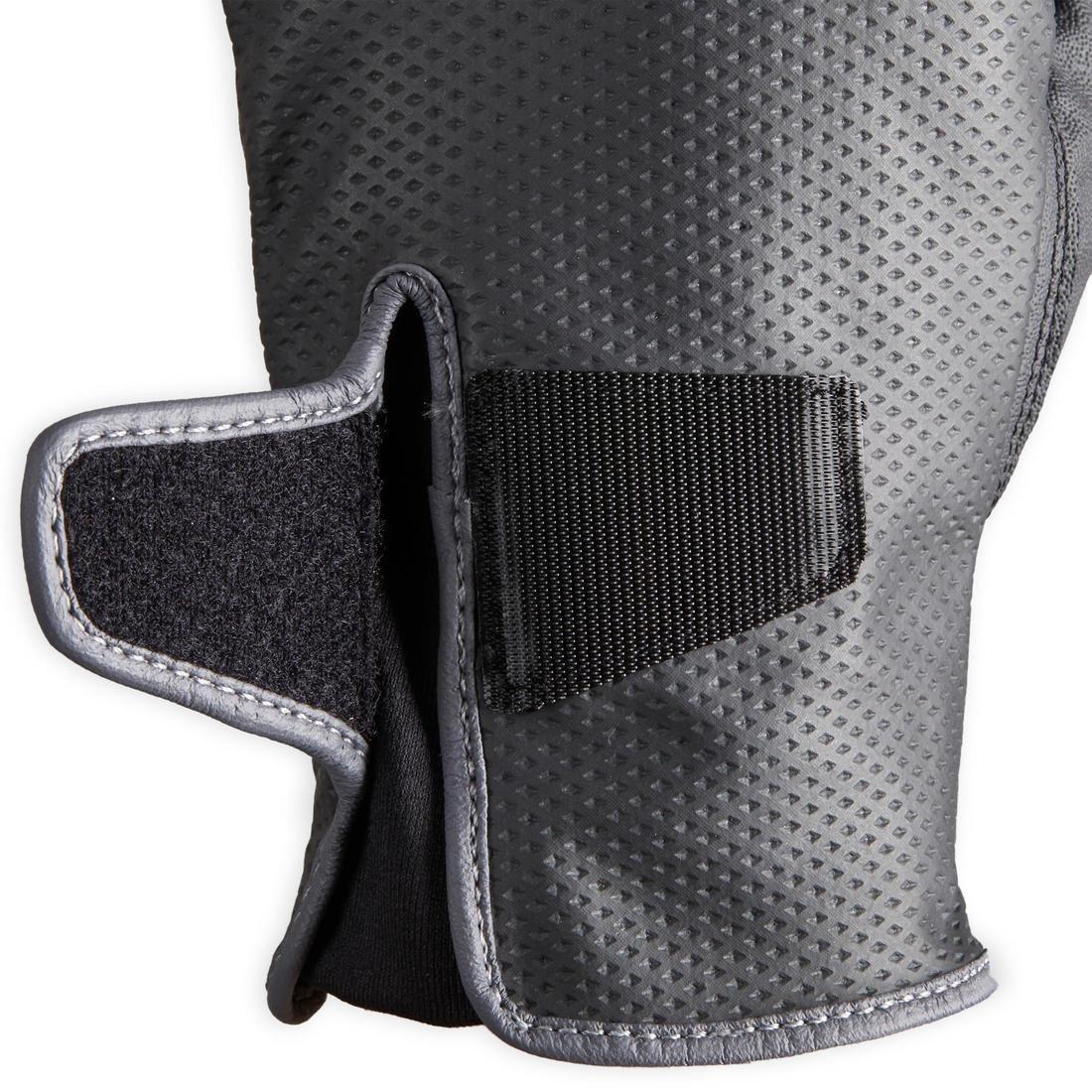 unisex Horse Riding Gloves 500, Black, , large image number 13