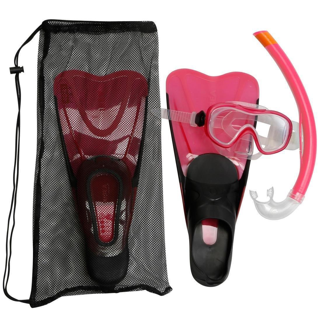 EU 40-41  Adult's Diving Snorkelling Fins Mask and Snorkel kit SNK 500, Petrol Blue, , large image number 13