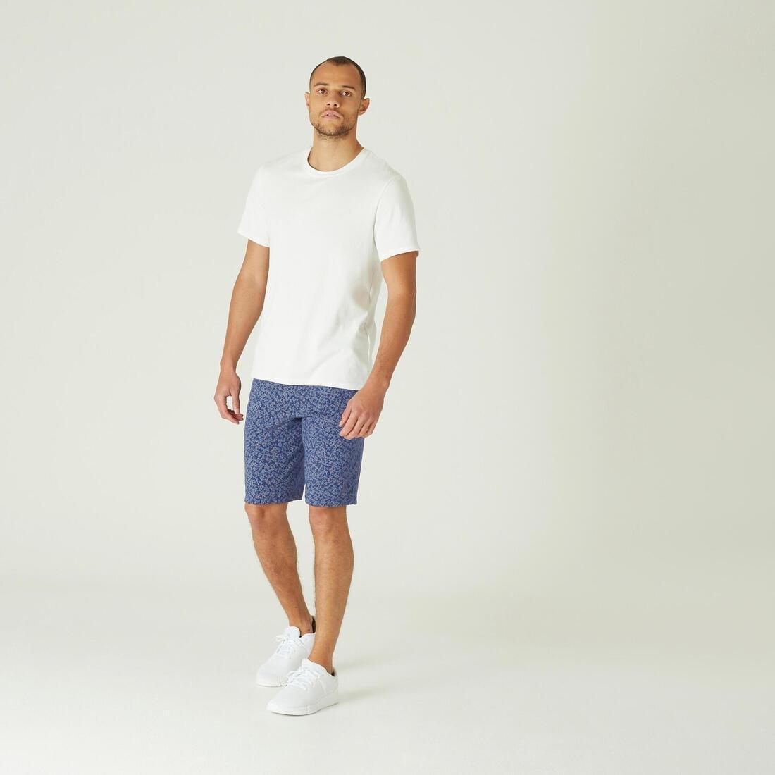 Small  520 Knee-Length Slim-Fit Gym and Pilates Shorts, Galaxy Blue, 5401_000, large image number 11