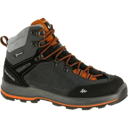 FORCLAZ - EU 44  Men's Waterproof Leather Boots - Trekking 100 Ontrail, Carbon Grey
