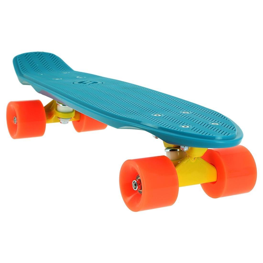 Unique Size  Cruiser Skateboard Yamba 100 - Blue/Coral, Blue Azure, , large image number 2