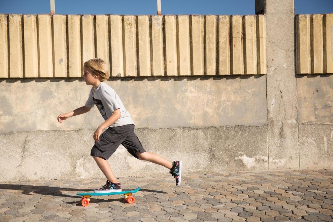 Unique Size  Cruiser Skateboard Yamba 100 - Blue/Coral, Blue Azure, , large image number 7