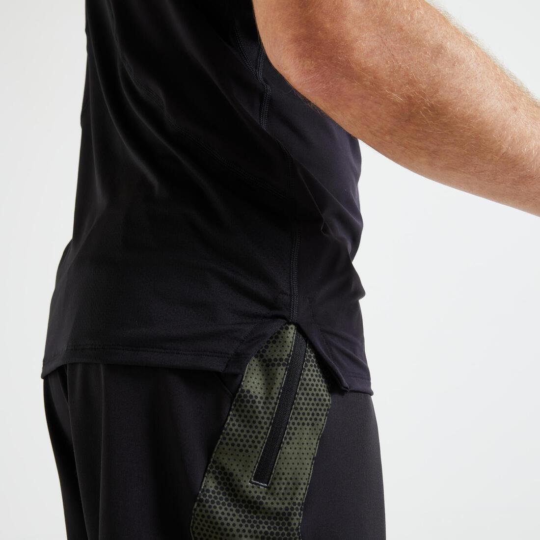 mens Technical Fitness T-Shirt, Black, No Color, large image number 6