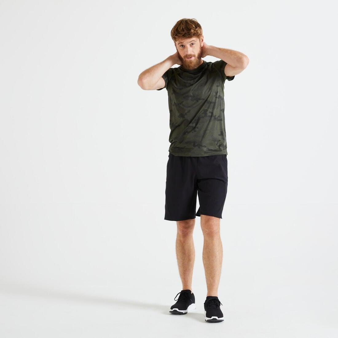 mens Technical Fitness T-Shirt, Black, No Color, large image number 7