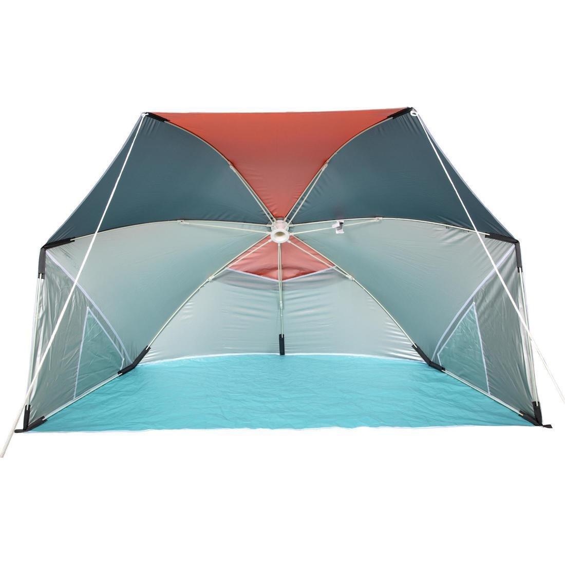3-person Sun Shelter Beach Parasol UPF50+ Iwiko 180, Blue Grey, No Color, large image number 7