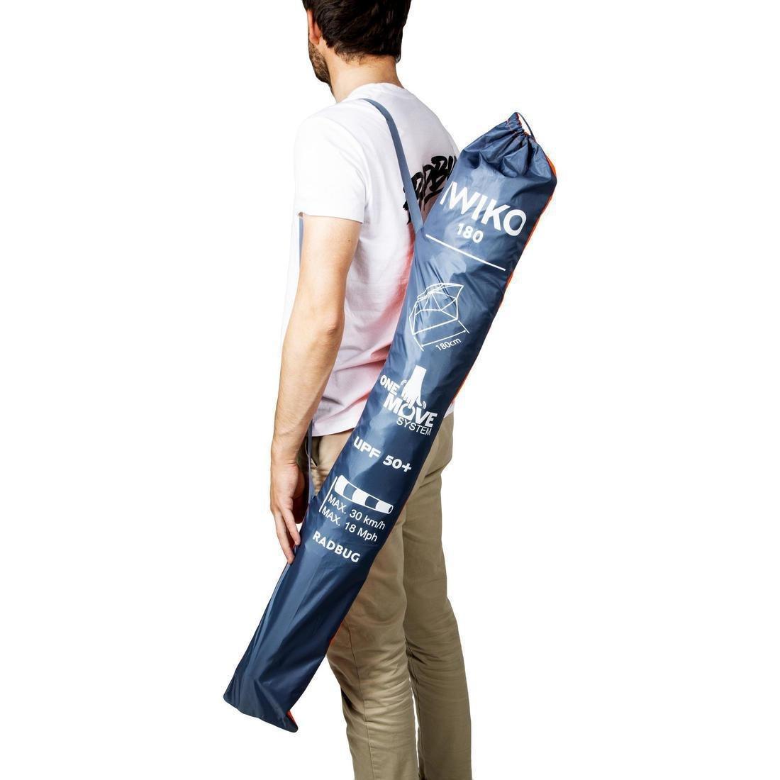 3-person Sun Shelter Beach Parasol UPF50+ Iwiko 180, Blue Grey, No Color, large image number 11