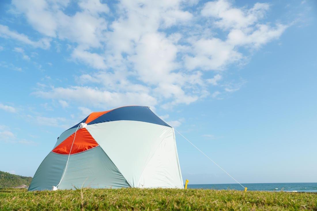 3-person Sun Shelter Beach Parasol UPF50+ Iwiko 180, Blue Grey, No Color, large image number 14