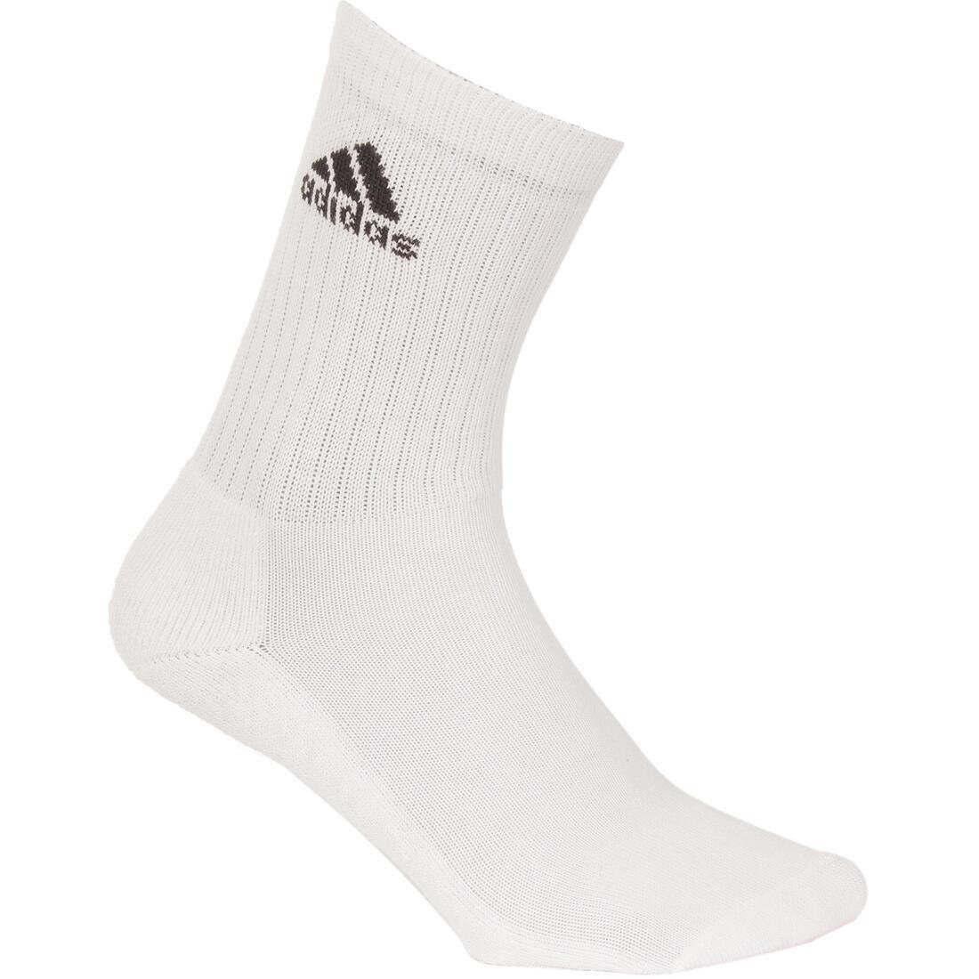 Basic High Tennis Socks Tri-Pack - White, No Color, large image number 2