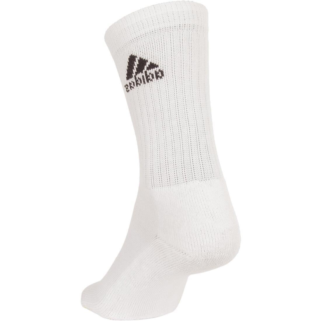 Basic High Tennis Socks Tri-Pack - White, No Color, large image number 5