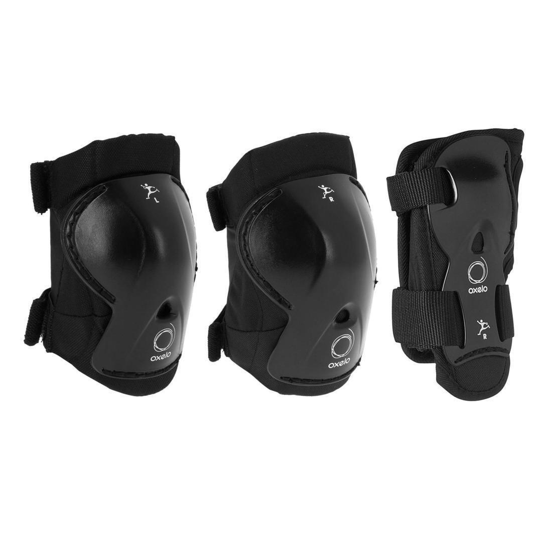 XS  Kids' Set of Inline Skate Protectors Play, Black, , large image number 0