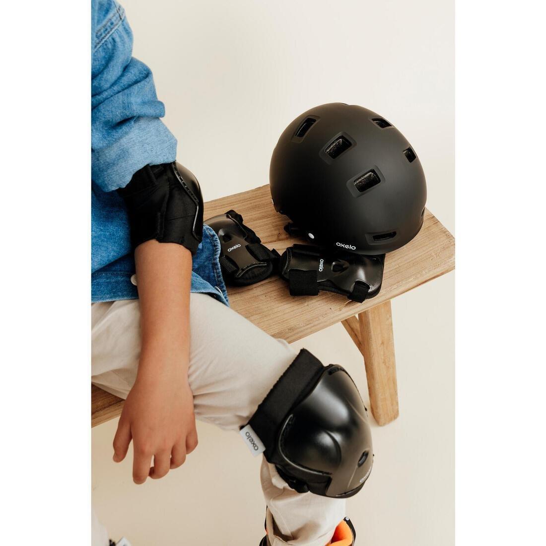 XS  Kids' Set of Inline Skate Protectors Play, Dark Blue, No Color, large image number 1