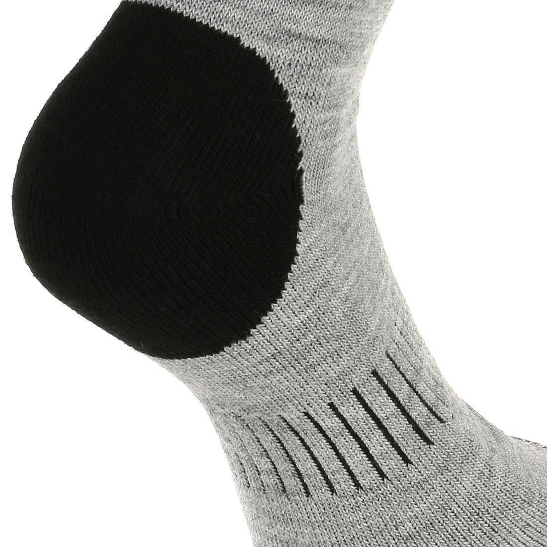 EU 35-38  Adult Warm Hiking Socks - SH100 X-WARM MID - 2 Pairs, Pewter, No Color, large image number 1