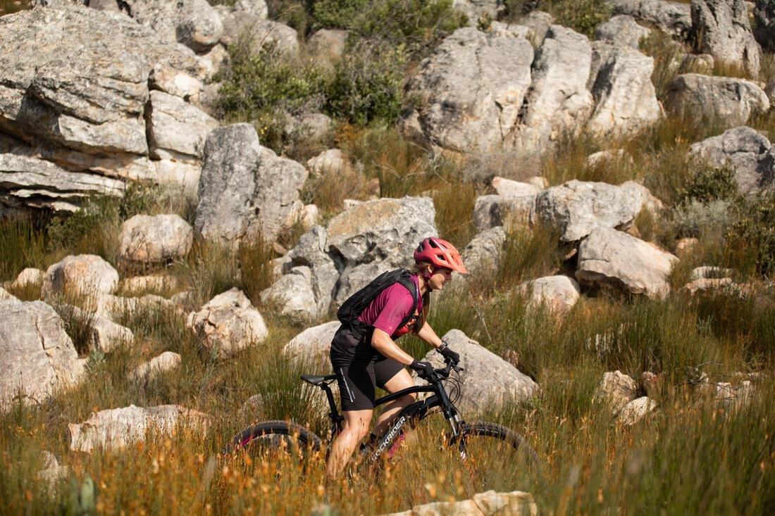 L  Mountain Bike Helmet St 500, Fluo Lime Yellow, No Color, large image number 12