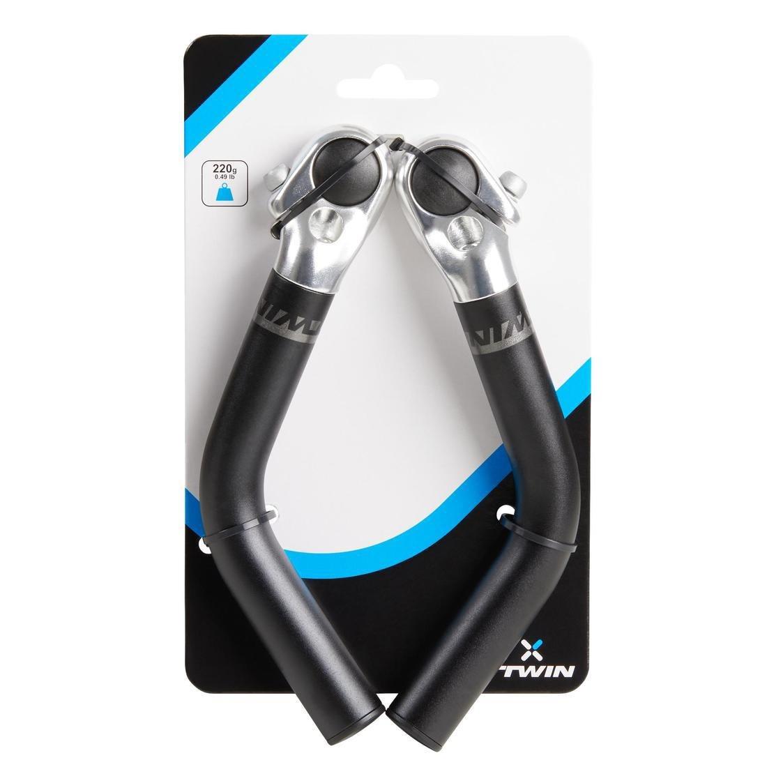 DECATHLON - 3-Position Long Bar Ends, Black