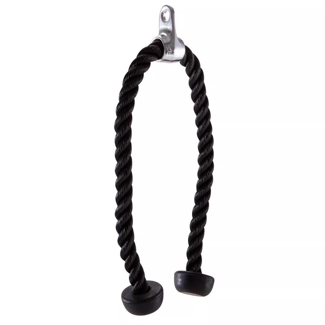Weight Training Triceps Rope, Pull Down Cable, No Color, large image number 0