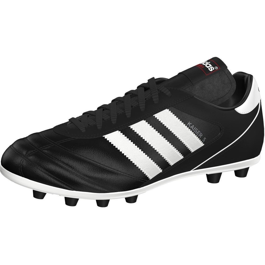 Adult Firm Ground Football Boots Kaiser Fg, Black, , large image number 4