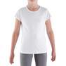 DOMYOS - 5-6Y  Girls' Short-Sleeved Gym T-Shirt, Magenta