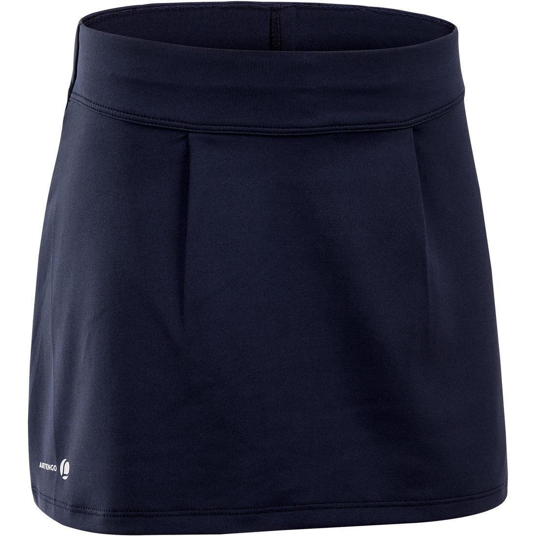 8-9Y  700 Girls' Tennis Badminton Padel Table Tennis Squash Skirt, Navy Blue, , large image number 0