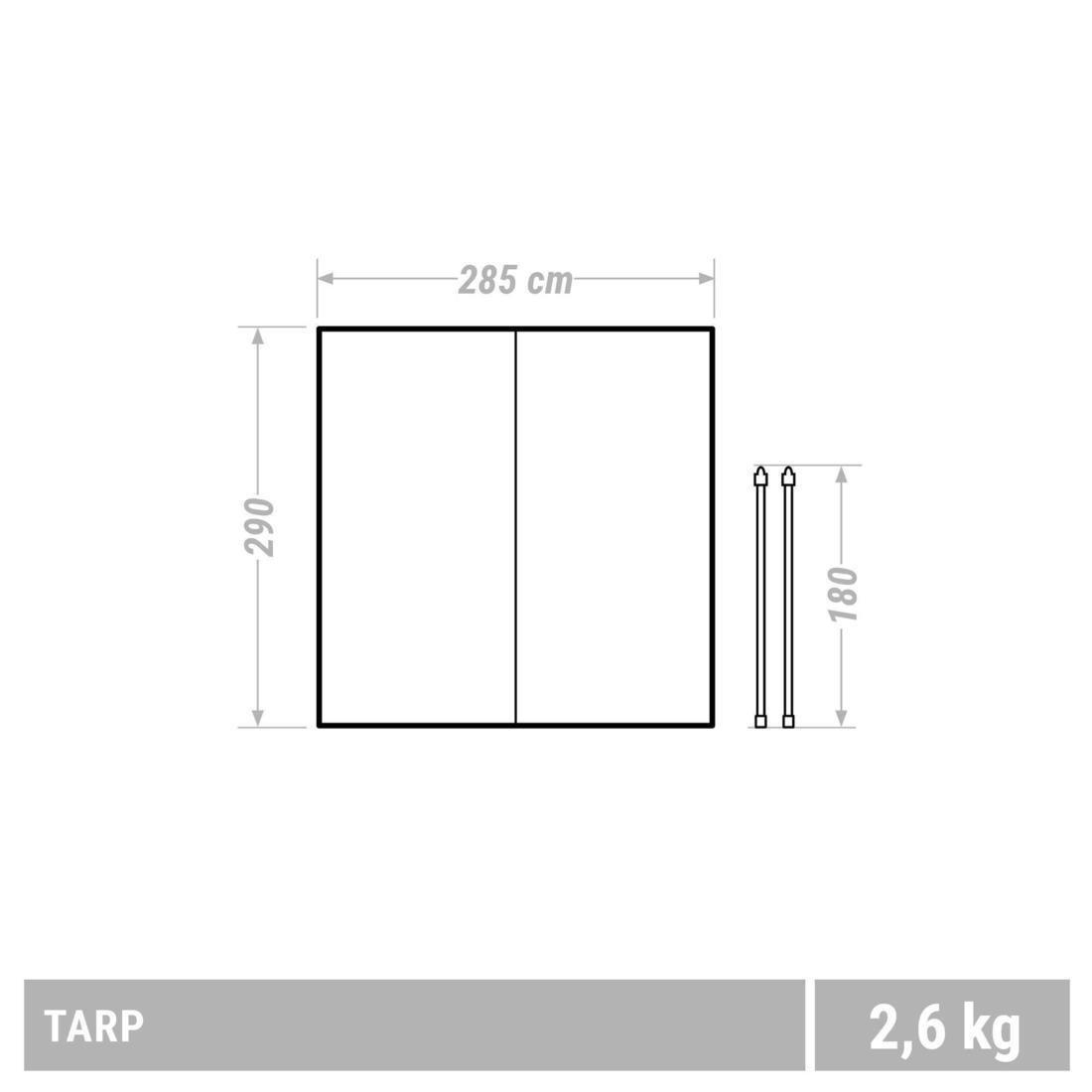 Multifunction Tarp shelter Khaki 9sqm Title, No Color, large image number 1
