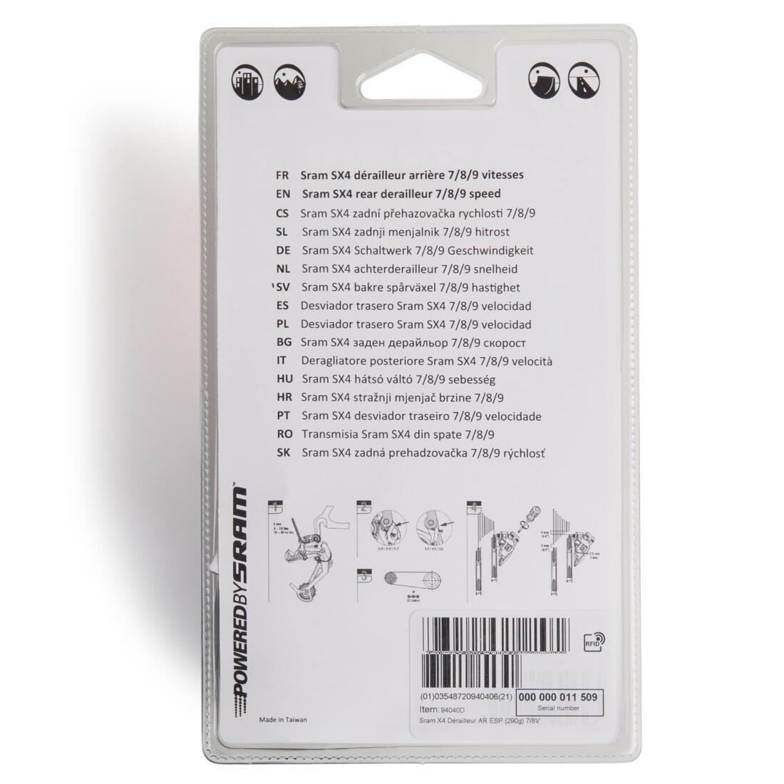 Rear Derailleur 7, to 9-Speed X4, No Color, large image number 4