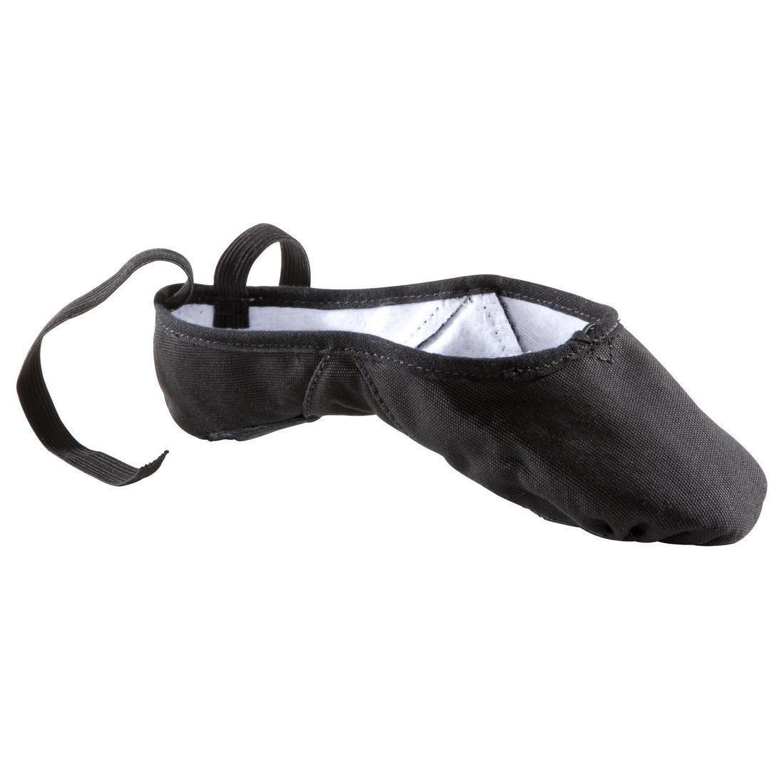 EU 32  Split-Sole Canvas Demi-Pointe Shoes, Black, , large image number 11
