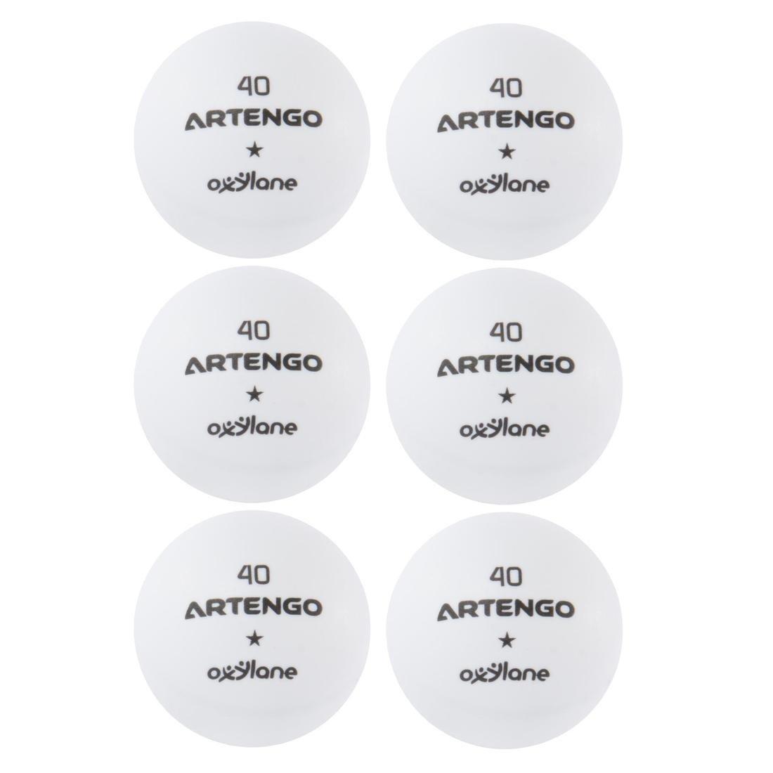 FB800 Table Tennis Balls 6-Pack - Orange, No Color, large image number 1