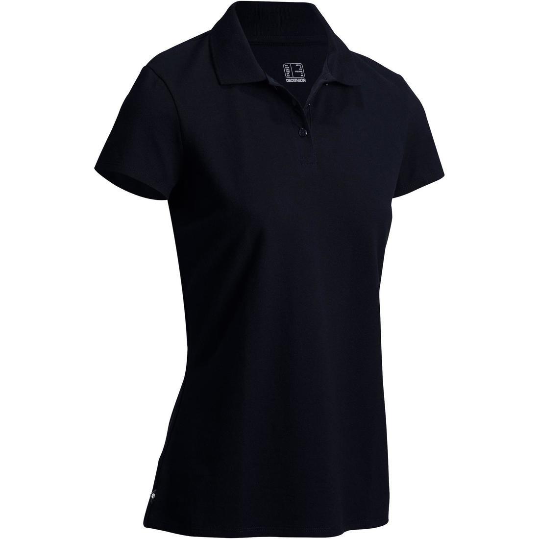 Medium  Women's Golf Basic Polo Shirt, Black, , large image number 5