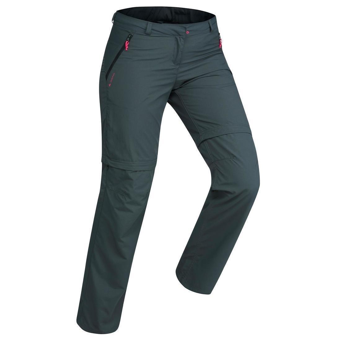 Large  Women's Trek 100 Mountain Trekking Convertible Trousers, Carbon Grey, , large image number 1