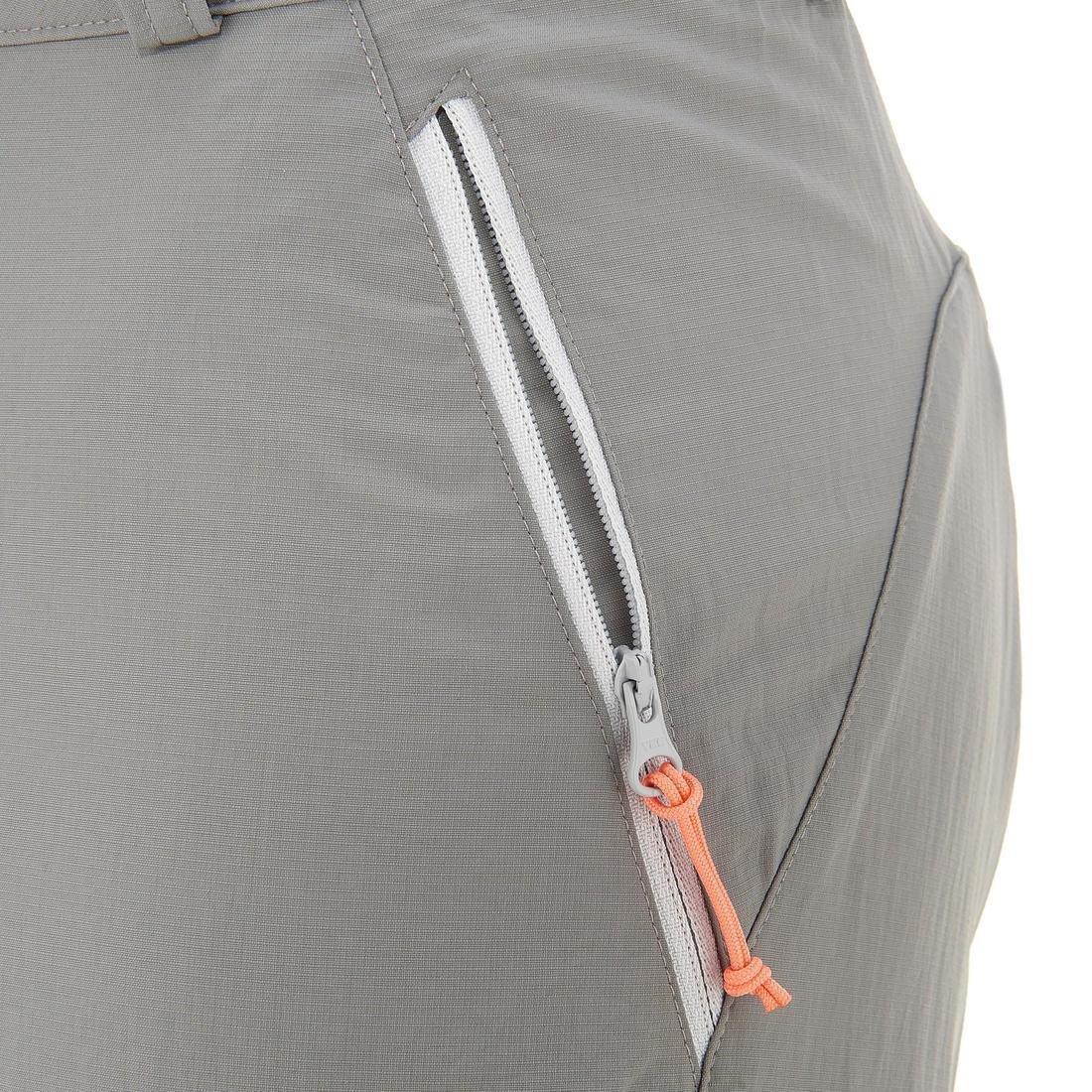 Large  Women's Trek 100 Mountain Trekking Convertible Trousers, Carbon Grey, , large image number 9