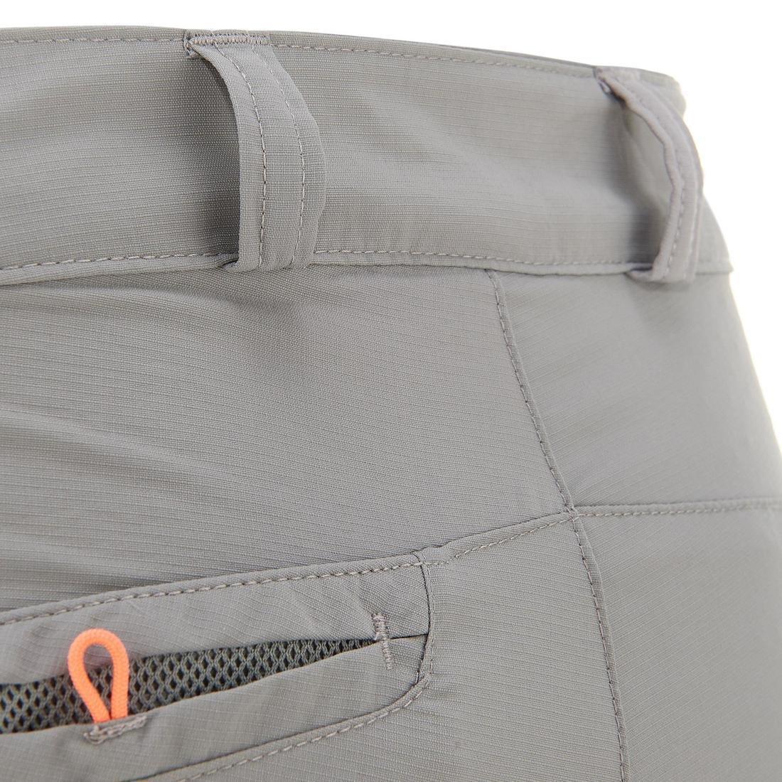 Large  Women's Trek 100 Mountain Trekking Convertible Trousers, Carbon Grey, , large image number 12