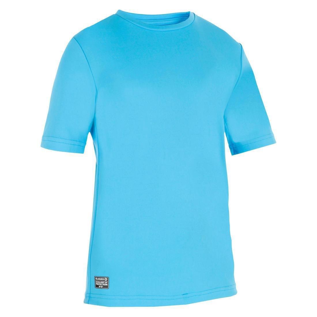 14-15Y Kids' Surfing Anti-UV Water T-Shirt, Glacier Blue, , large image number 0