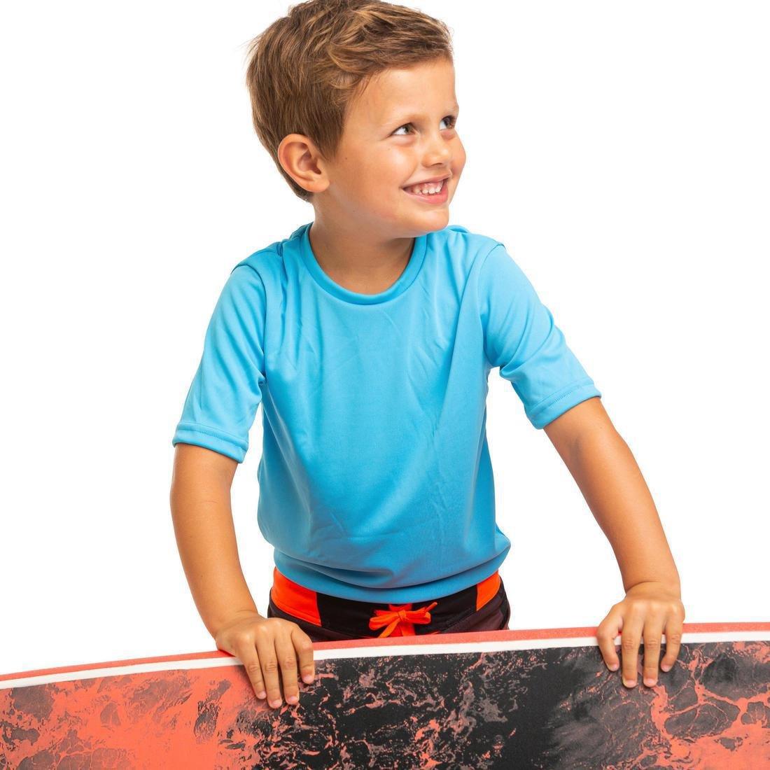 14-15Y Kids' Surfing Anti-UV Water T-Shirt, Glacier Blue, , large image number 2