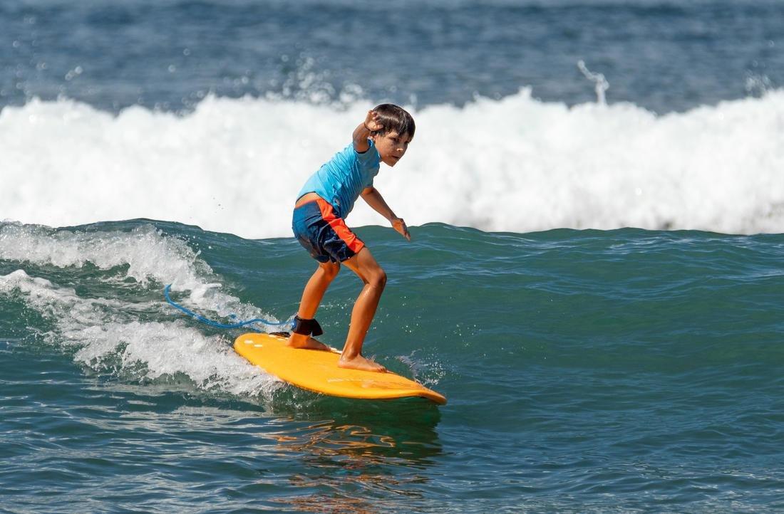14-15Y Kids' Surfing Anti-UV Water T-Shirt, Glacier Blue, , large image number 12