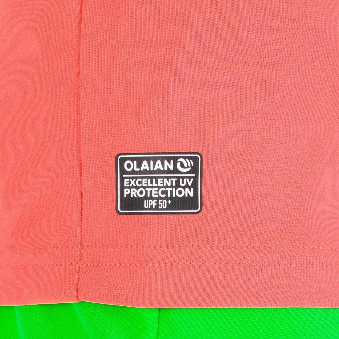 تي شيرت لركوب الأمواج للحماية من الأشعة فوق البنفسجية للأطفال، أخضر، من 8-9 سنوات, No Color, large image number 12