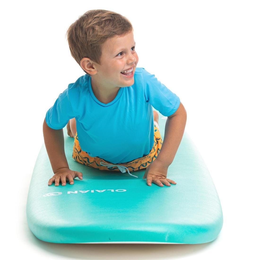 تي شيرت لركوب الأمواج للحماية من الأشعة فوق البنفسجية للأطفال، أخضر، من 8-9 سنوات, No Color, large image number 13