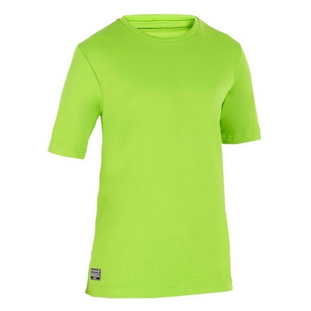 OLAIAN - 10-11Y  Kids' Surfing anti-V Water T-Shirt, Apple Green
