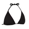 OLAIAN - Small  Mae Women's Plain Sliding Triangle Bikini Swimsuit Top, Black