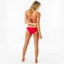 OLAIAN - Small/Medium Mae Women's Plain Sliding Triangle Bikini Swimsuit Top, Cardinal Pink