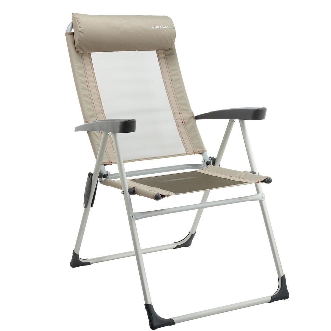 Adjustable Camping Armchair, Brown, No Color, large image number 0